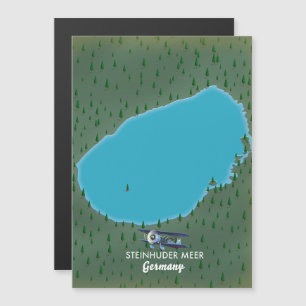 Magnétique Carte Steinhuder Meer Allemagne
