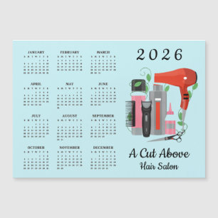 Magnétique Concepteur de coiffeur Calendrier 2026 Carte magné