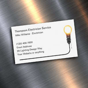 Magnétique Cool Electrician Editable Carte de visite Design