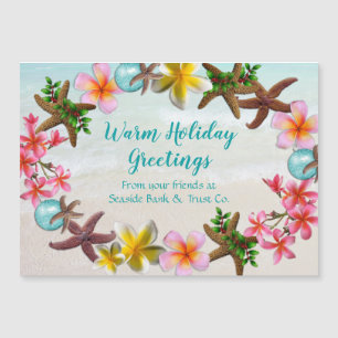 Magnétique Couronne de Noël de Plumeria Chaude Carte Magnétiq