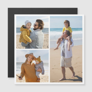 Magnétique Créez votre propre 3 photo Collage carte magnétiqu