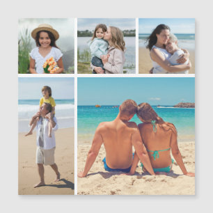 Magnétique Créez votre propre 5 photo Collage carte magnétiqu