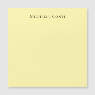 Magnétique Crème couleur minimaliste Plaque élégante carte ma