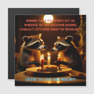 Magnétique Dîner aux chandelles de la Saint-Valentin Carte ma