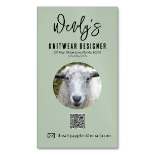 Magnétique Élégant carte de visite DE CONCEPTION DE KNITWEAR 