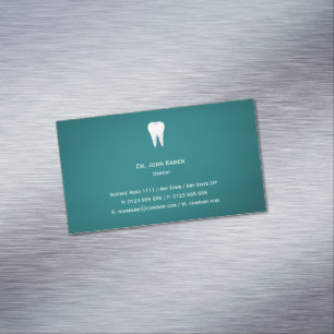 Magnétique Elégant Carte de visite Dental Aqua