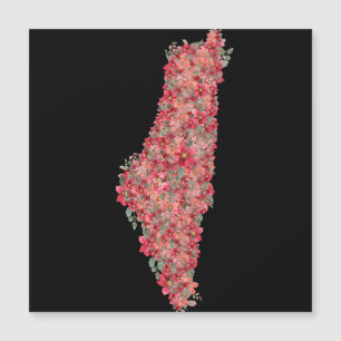 Magnétique Floral Palestine carte la liberté artistique pour 