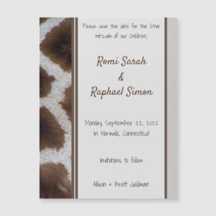 Magnétique Giraffe Sighting Magnetic Enregistrer la carte Dat