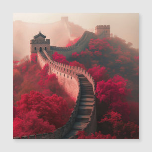 Magnétique Grande Muraille de Chine en automne - Carte magnét