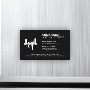 Magnétique Handyman Réparation à domicile Carte de visite mag