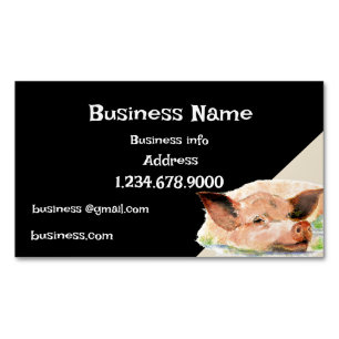 Magnétique Happy Cochon ferme animal Carte de visite d'entrep