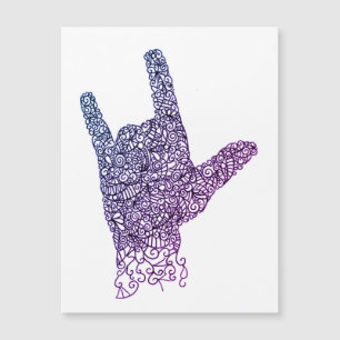 Magnétique "I Love You" American Sign Language Carte magnétiq