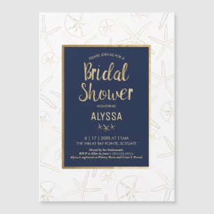 Magnétique Invitation de douche nuptiale - Plage, Nautique