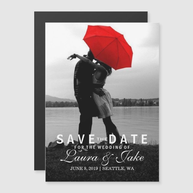 Magnétique Invitation magnétique| Photo Save II (Devant / Derrière)