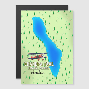Magnétique Lac Chandra Taal Himachal Pradesh Inde carte