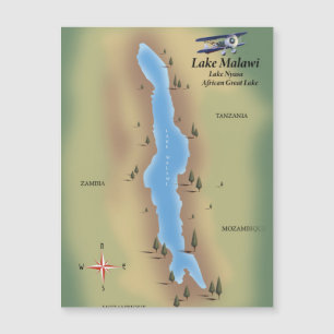 Magnétique Lac Malawi, carte de voyage