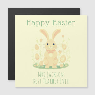 Magnétique Mignonne Lapin de Pâques Enseignant Carte Magnétiq