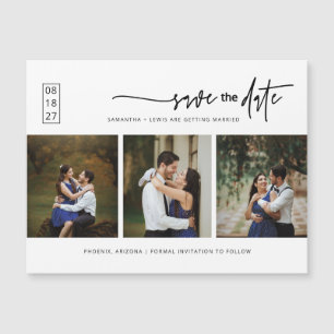 Magnétique Mini photo de script Enregistrer la date Carte mag