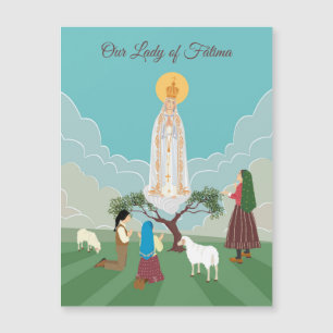 Magnétique Notre-Dame de Fatima et la carte des trois bergers
