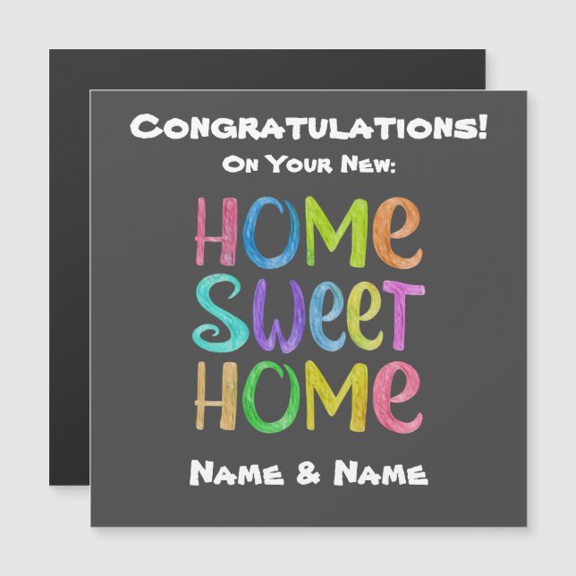 Magnétique Nouvelle carte d'accueil (Devant / Derrière)