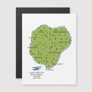 Magnétique Parc national de Dartmoor Carte d'Angleterre