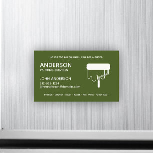 Magnétique Peinture professionnelle. Carte de visite magnétiq