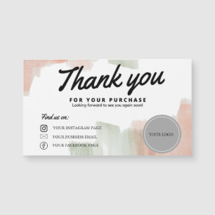 Magnétique PERSONNALISER du CARTE DE VISITE MERCI