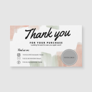 Magnétique PERSONNALISER du CARTE DE VISITE MERCI
