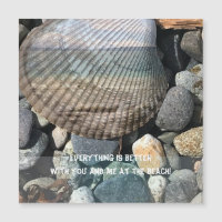 Plage, Eau, Rocks & Coquilles Carte de voeux