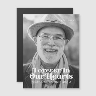 Magnétique Pour toujours dans nos coeurs Elégante carte photo