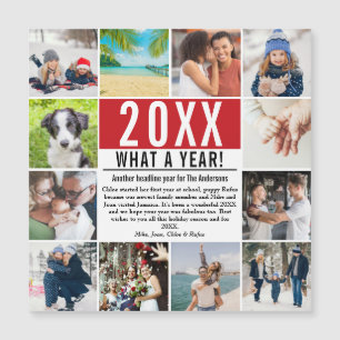 Magnétique Quelle année en rétrospective 12 Photo Carte de va