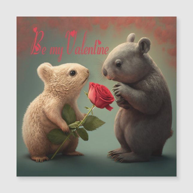 Magnétique Soyez ma carte Valentine (Devant)