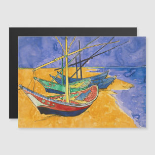 Magnétique Van Gogh - Bateaux de pêche sur la plage Carte mag
