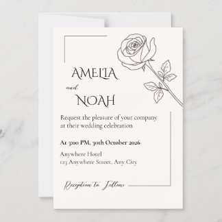 Magnétique Wedding Invitation | Elegant Typographic Design