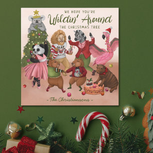 Magnétique Wilding Autour de la carte de Noël Tree Holiday Ca