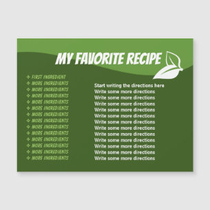 Magnétique Yummy CC0957 Recette du réfrigérateur Carte magnét