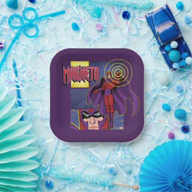 Magneto Character Panel Graphic Paper Plate (Party)