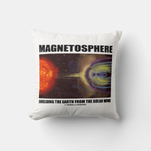 Magnetosphere Shielding Earth From Solar Wind Throw Pillow