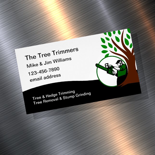 Magnets Cartes de visite De Découpage De L'Arbre E (Créateur téléchargé)