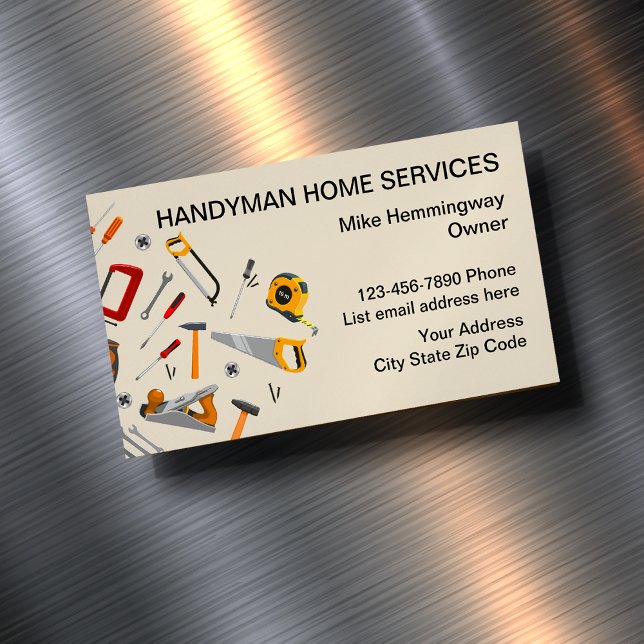 Magnets Cartes de visite Handyman modernes (Créateur téléchargé)