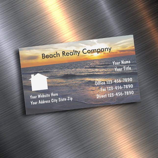 Magnets d'affaires de Beach Realty (Créateur téléchargé)