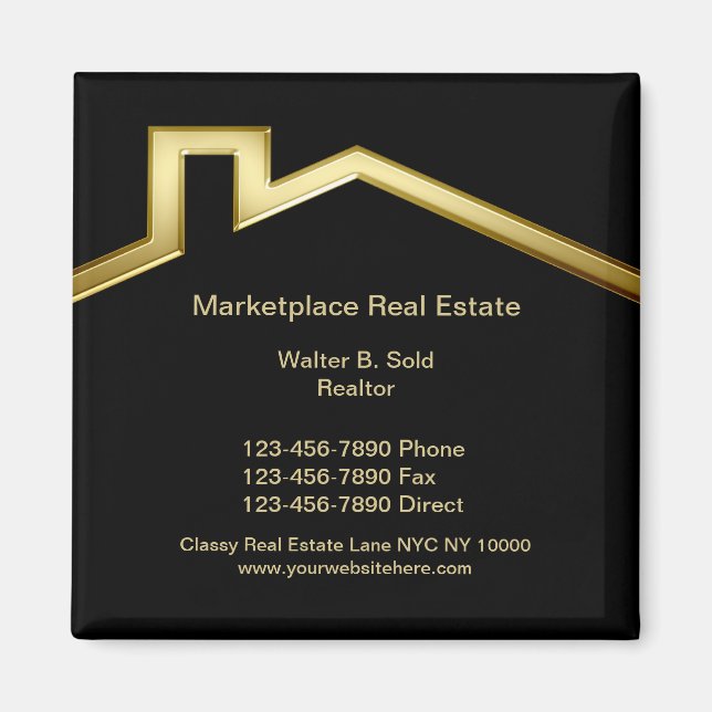 Magnets d'affaires immobiliers classiques (Devant)
