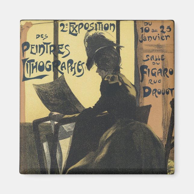 Magnets d'affiche Art Nouveau - Lithographies (Devant)