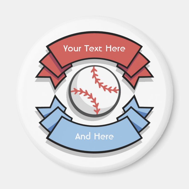 Magnets de baseball personnalisés (Devant)