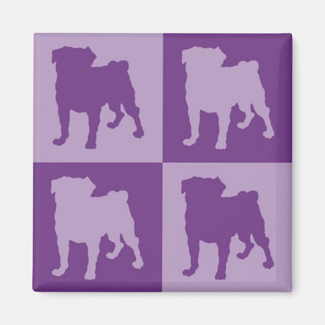 Magnets de Carlins violets (Devant)