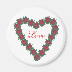 Magnets de fleurs en forme de coeur