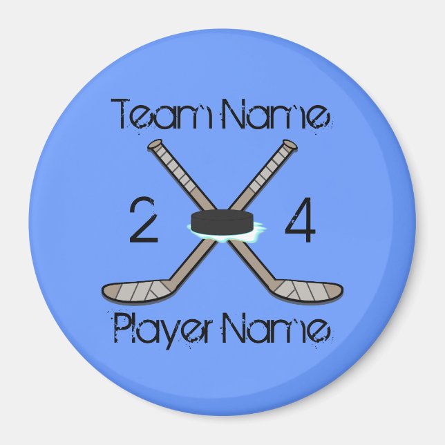 Magnets de hockey personnalisables (Devant)
