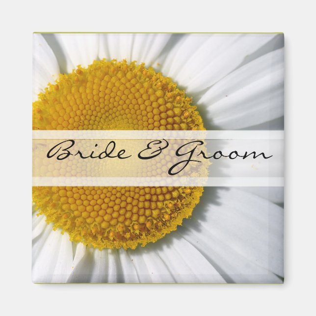 Magnets de Mariage de marguerite ou Personnaliser  (Devant)
