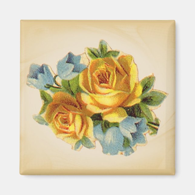 Magnets de rose jaune doux (Devant)