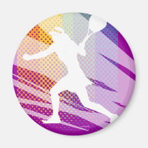 Magnets de tennis avec imprimé de joueur de tenni